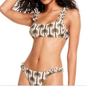 Agua Bendita X Target Palm Tree 2 Piece Bikini Set XL NWOT